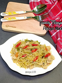 Foto resep Tumis Tempe Pepaya Muda