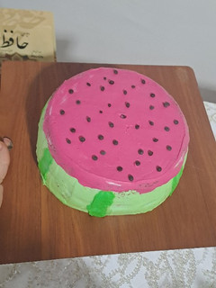 عکسی از دستور کیک اسفنجی یلدایی با فر و بدون فر🍉