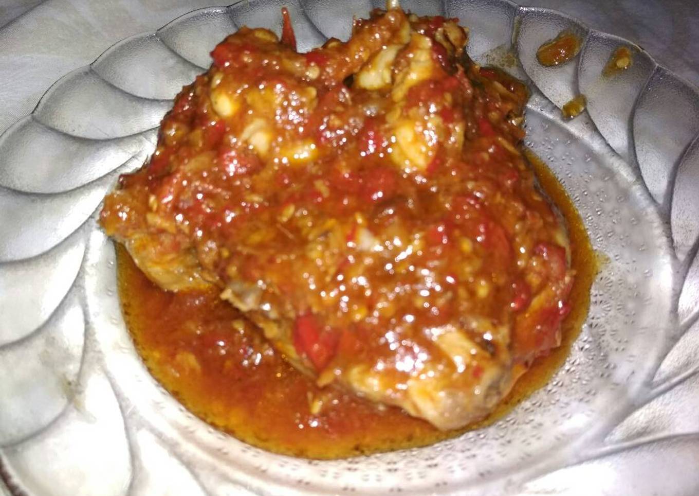 Ayam balado tanpa penyedap rasa
