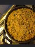 Risotto courgettes champignons colin et ciboule