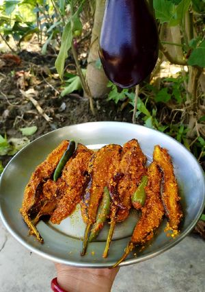 নিরামিষ দই বেগুন(Niramish Doi begun recipe in bengali) রেসিপির প্রধান ছবি