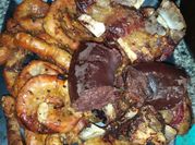 Una foto de morcilla crujiente