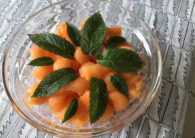 Recette de Ultime Melon à la menthe,vanille et citron