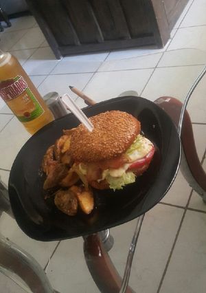 A picture of To die for monster burgers#4weekschallenge.#authors marathon.