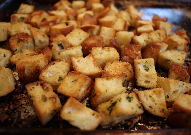 Garlic Parmesan Croutons Garlic Parmesan Croutons