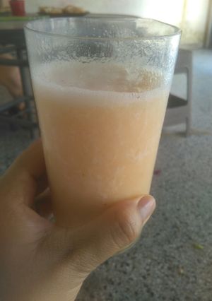 Una foto de Smothiee de durazno y Banana