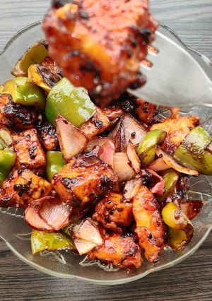 A picture of Dry chilli paneer.
