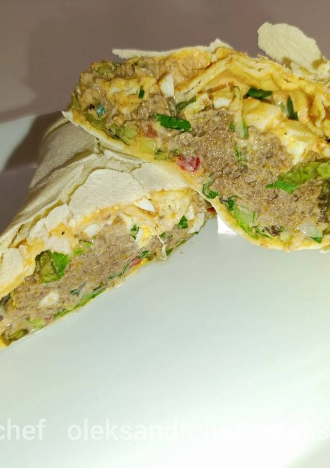 Домашня шаурма🌯 з потрошками/Homemade shawarma with giblets