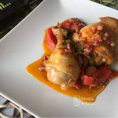 Una foto de Pollo al chilindrón en EN GME, F y G y Tradicional