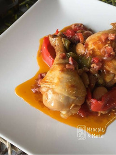 Una foto de Pollo al chilindrón en EN GME, F y G y Tradicional