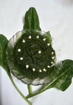 A picture of Spinach Halwa.