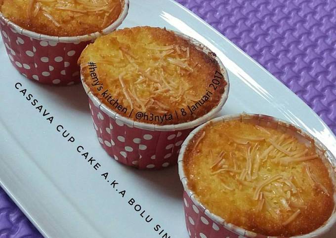 Resep Bolu Singkong (Cassava Cup Cake) Anti Gagal