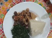 A picture of fried tripe (matumbo