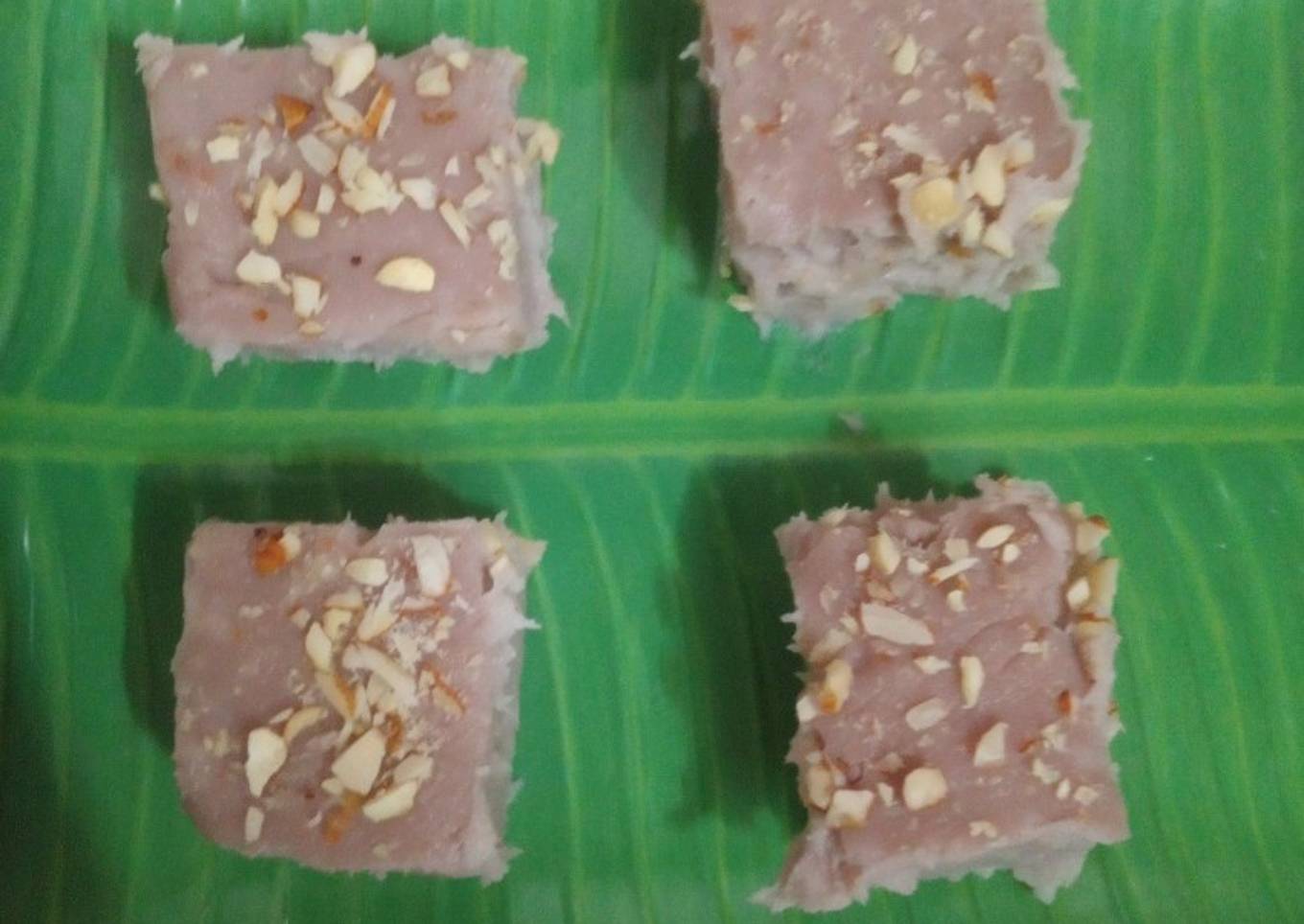 Purple Yam barfi dessert