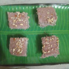A picture of Purple Yam barfi dessert.