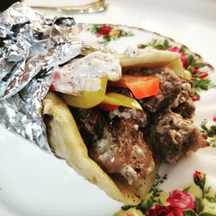 A picture of Making Gyro from home 😋👍.