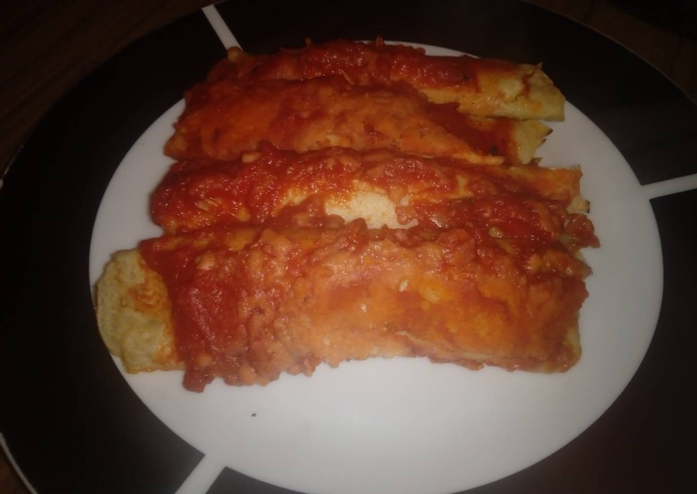 Canelones de verdura y carne