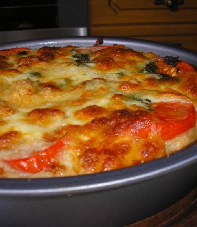 Parmezános húsos lepény recept fotója