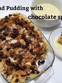 Foto resep Bread Pudding with Chocolate spread