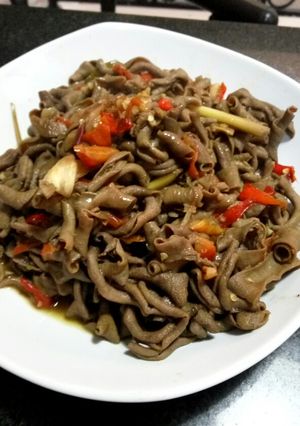 Foto resep Oseng pedas usus ayam