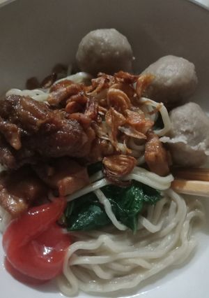 Foto resep Mie ayam bakso ekspres