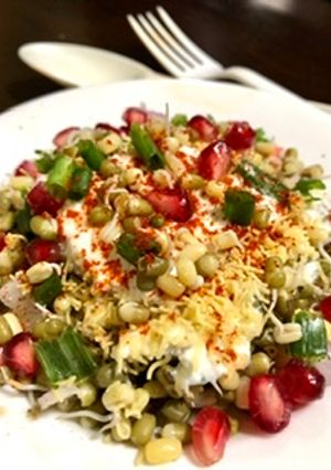 A picture of Sprouted moong dal chaat.