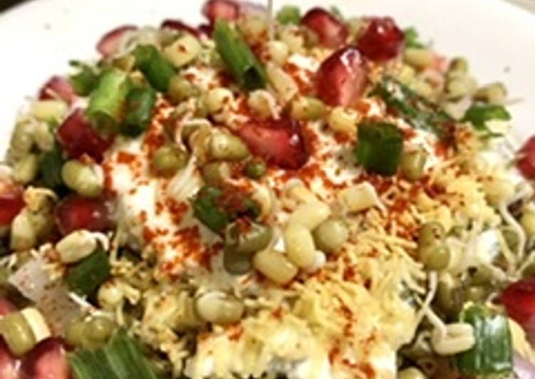 Recipe of Super Quick Homemade Sprouted moong dal chaat