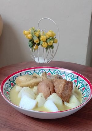 Foto resep Lontong Opor Ayam