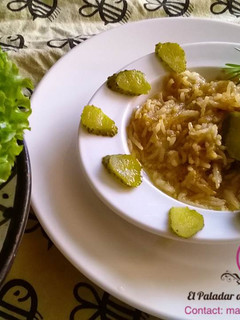 Una foto de Arroz Verde picante