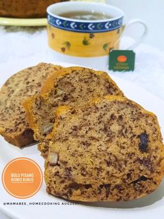Foto resep Bolu pisang kismis kukus NO MIXER NO OVEN