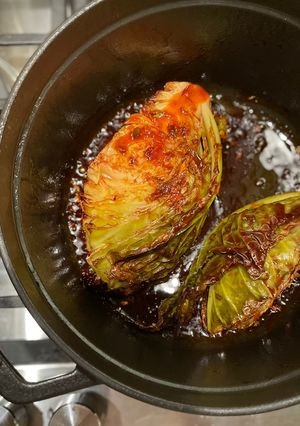 A picture of Charred cabbage.