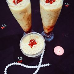 Valentines vermicilli custard pudding A picture of Valentines vermicilli custard pudding.