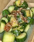 Japanese Smashed Cucumber with Umeboshi
