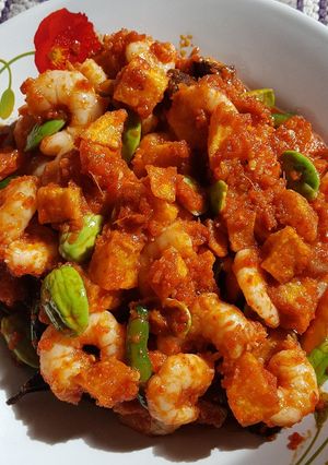 Foto resep Sambal balado kentang udang pete