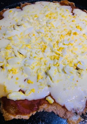 Una foto de Pizza con masa de harina integral y harina de avena