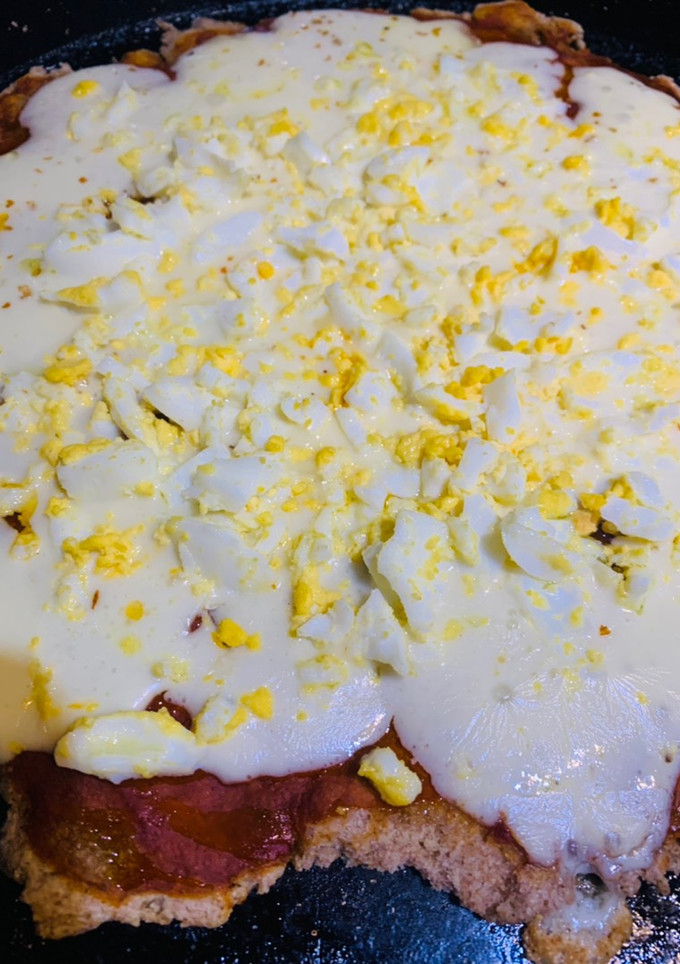 Una foto de Pizza con masa de harina integral y harina de avena