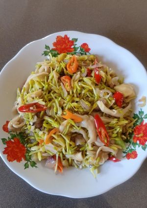 Foto resep 45. Tumis Bunga Pepaya dan Jamur