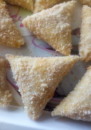 A picture of Savory Briouats with Eggplant Filling.