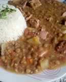 Guiso de lentejas con atún