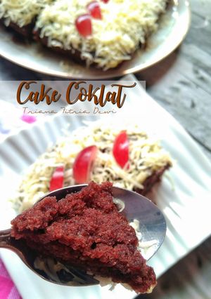 Foto resep Cake Coklat (Cocok utk Pemula,No mixer,No telur,kukus& panggang)