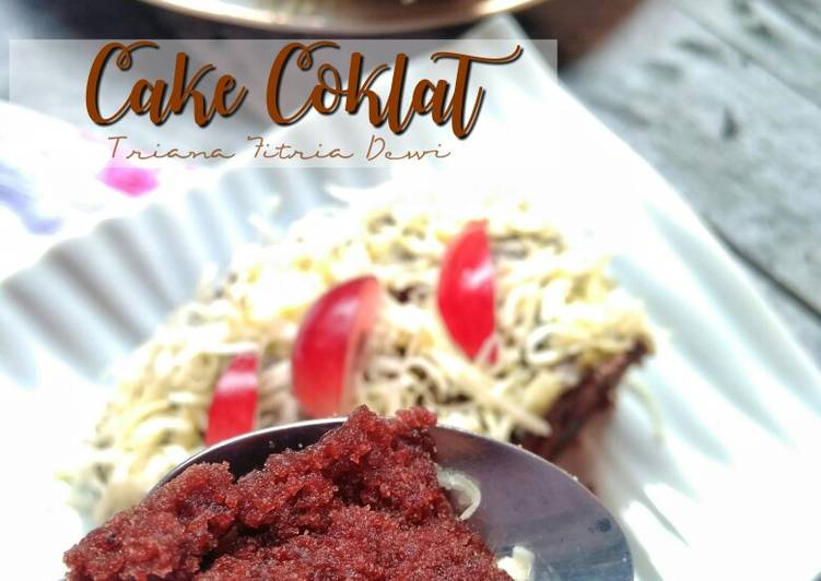 Cake Coklat (Cocok utk Pemula,No mixer,No telur,kukus&amp; panggang)
