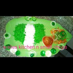 A picture of Nigeria map rice.