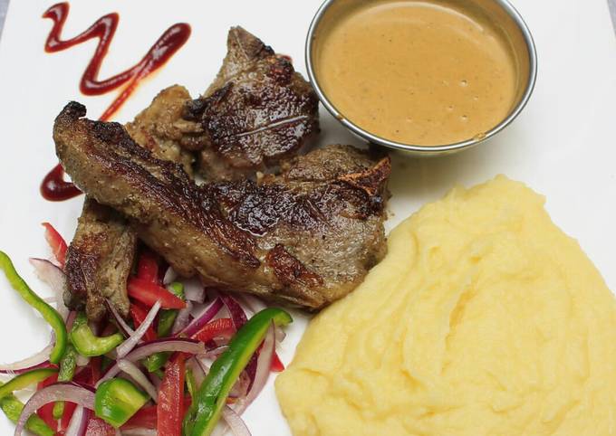 Easiest Way to Make Any-night-of-the-week Grilled lamb, smashed potatoes and sauce