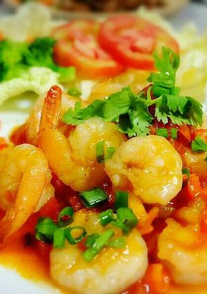 รูปของ กุ้งผัดมันกุ้งเสวย