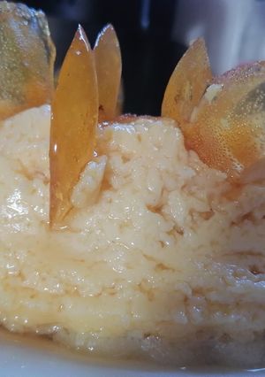 Una foto de Flan de coco en microondas 🖤🎀