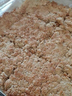 Una foto de Crumble de Manzana Vegano