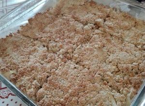 Una foto de Crumble de Manzana Vegano