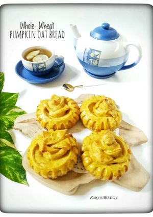 Foto resep Whole Wheat Pumpkin Oat Bread (No Egg)