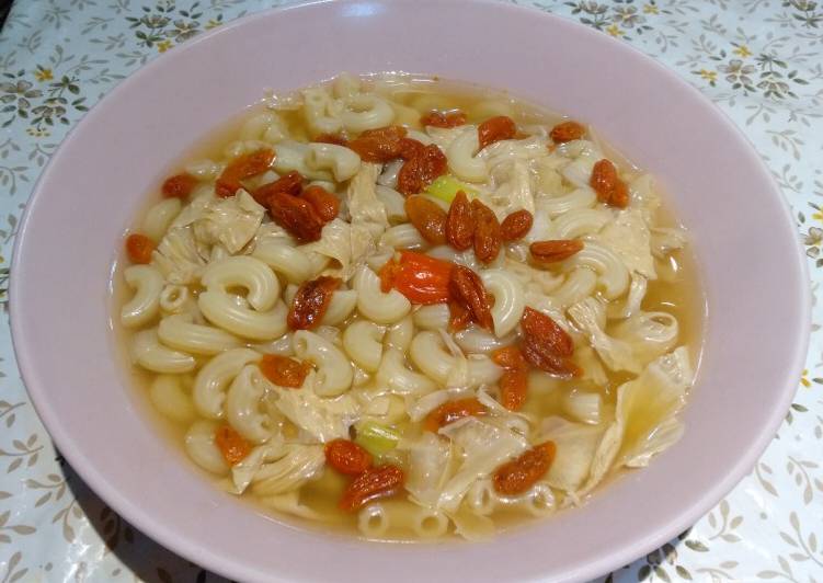 kaidah memasak Sop makroni kembang tahu yang kenyang
