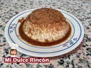 Una foto de flan de coco sin horno